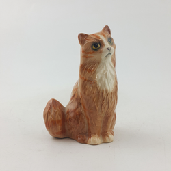 Royal Doulton Animals - Seated Ginger Persian Cat DA194 - RD 3613