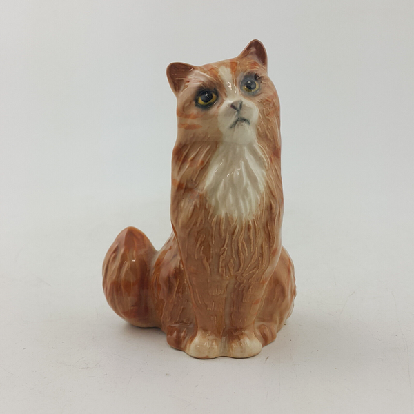 Royal Doulton Animals - Seated Ginger Persian Cat DA194 - RD 3613