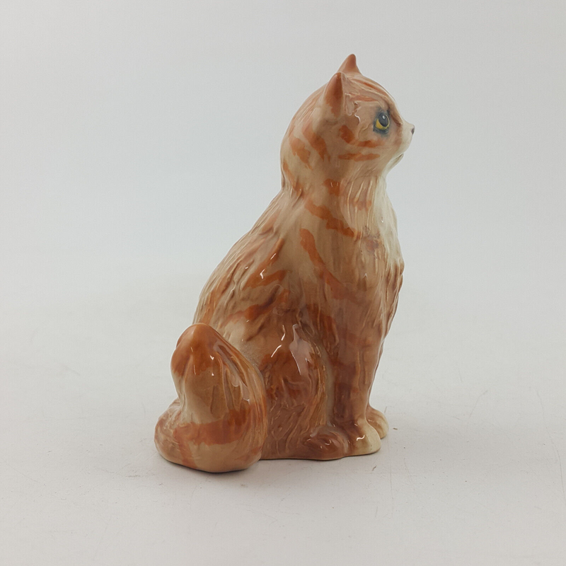 Royal Doulton Animals - Seated Ginger Persian Cat DA194 - RD 3613