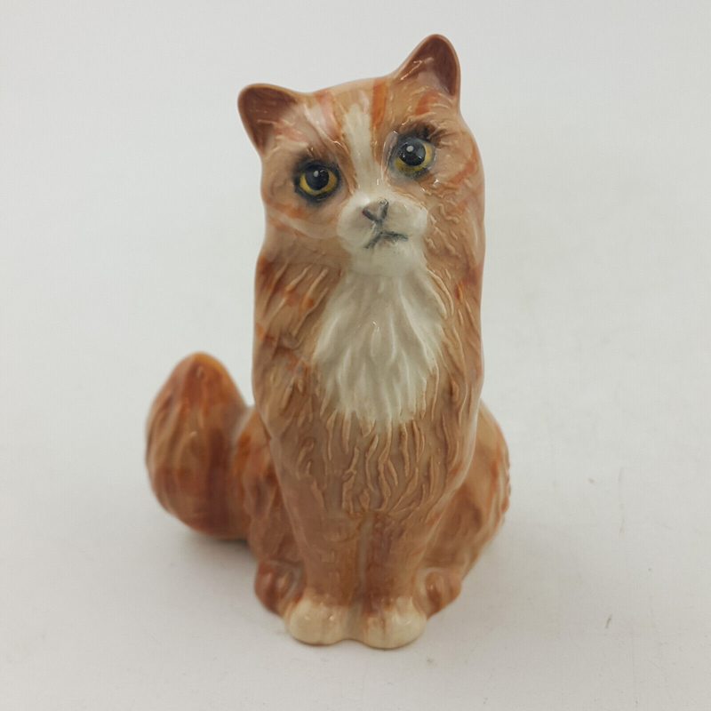 Royal Doulton Animals - Seated Ginger Persian Cat DA194 - RD 3613