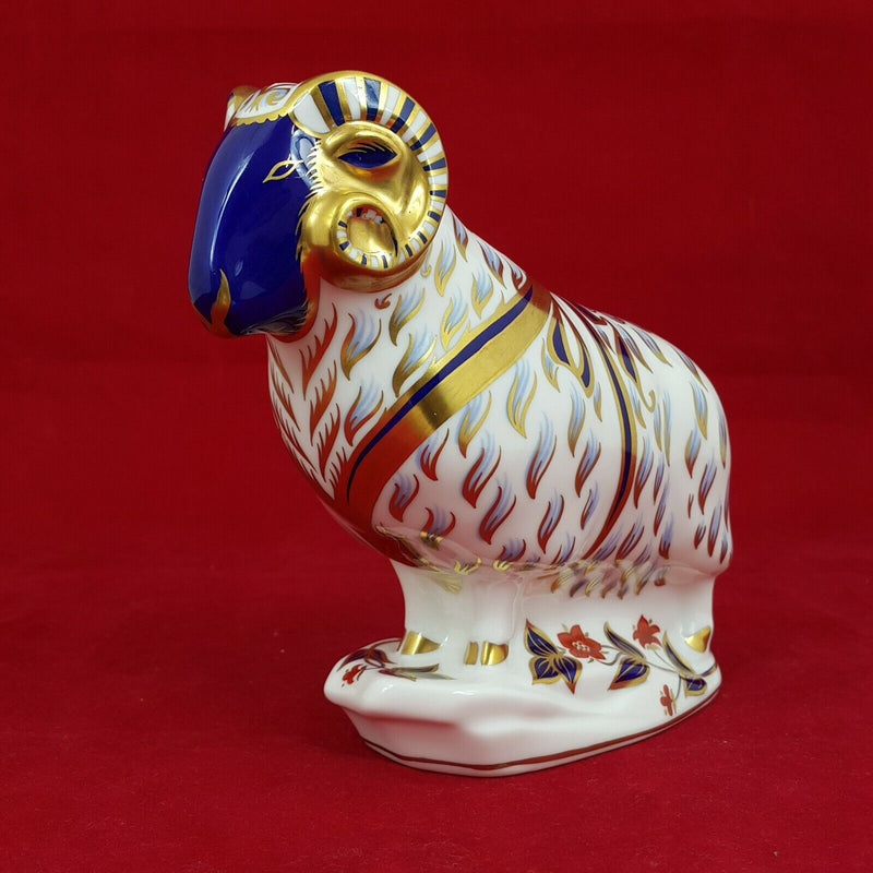 Royal Crown Derby Ram - with Gold Stopper