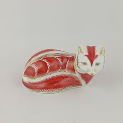 Royal Crown Derby Paperweight - Red Fox (gold stopper) - 524  RCD