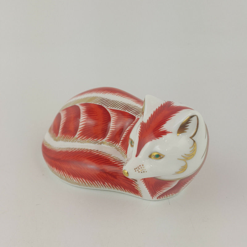 Royal Crown Derby Paperweight - Red Fox (gold stopper) - 524  RCD