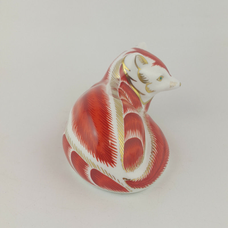 Royal Crown Derby Paperweight - Red Fox (gold stopper) - 524  RCD