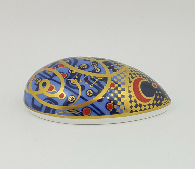 Royal Crown Derby Computer Mouse Paperweight - Gold Stopper