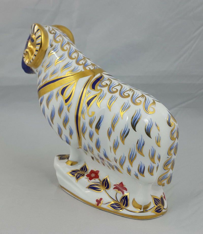 Royal Crown Derby Ram 1989 – Silver Stopper