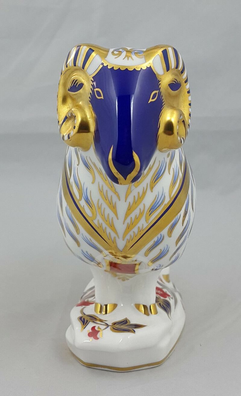 Royal Crown Derby Ram 1989 – Silver Stopper