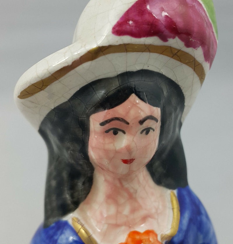 Staffordshire Figurine Lady in a Sitting Pose – Paint Chip