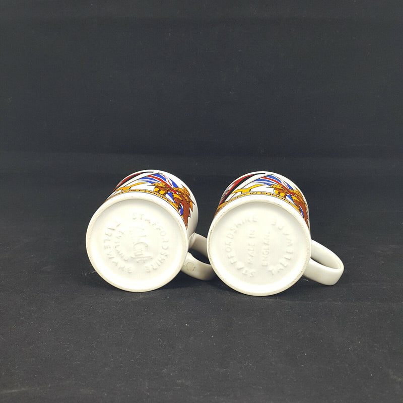 Staffordshire Kilncraft Victory in Europe Commemorative Mug 1945-1995 -Pair of 2