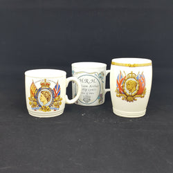 Staffordshire Corononation 1953 - 2 Mugs and 1 Glass