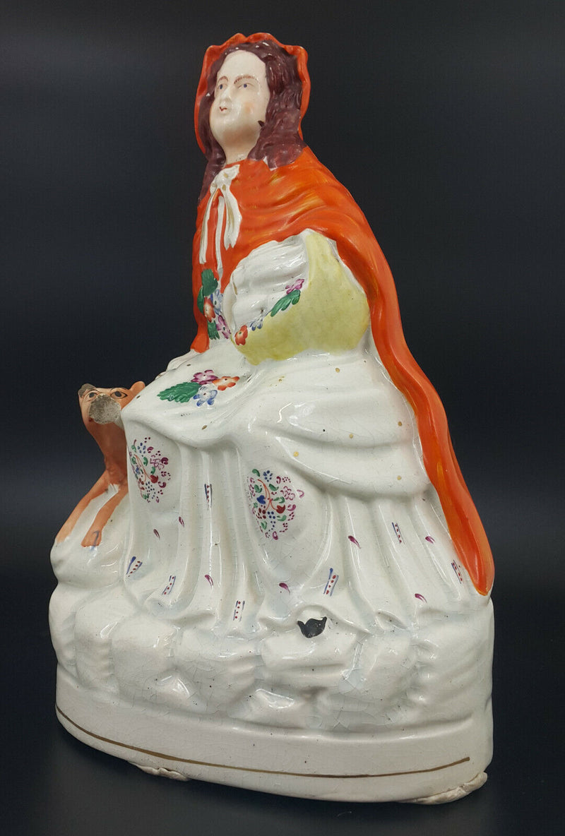 Staffordshire Wolf & Red Riding Hood - Damaged