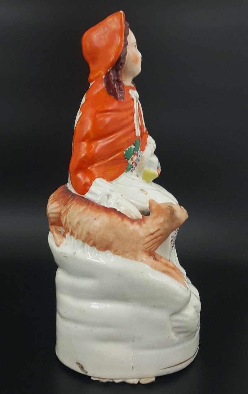 Staffordshire Wolf & Red Riding Hood - Damaged