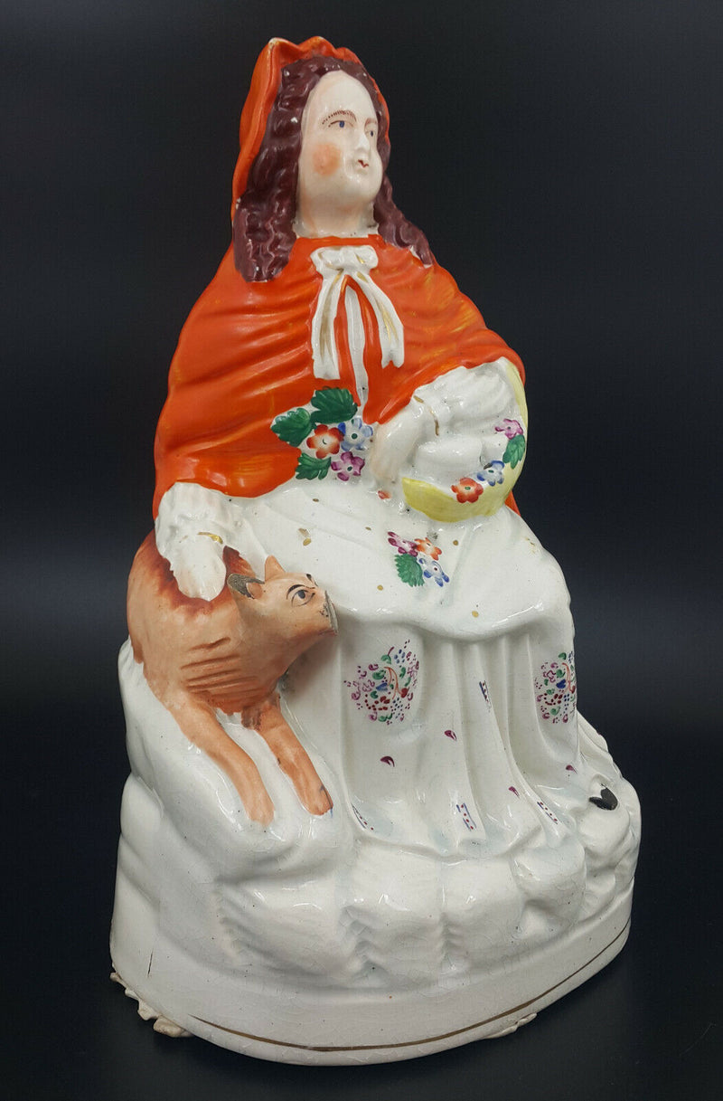 Staffordshire Wolf & Red Riding Hood - Damaged