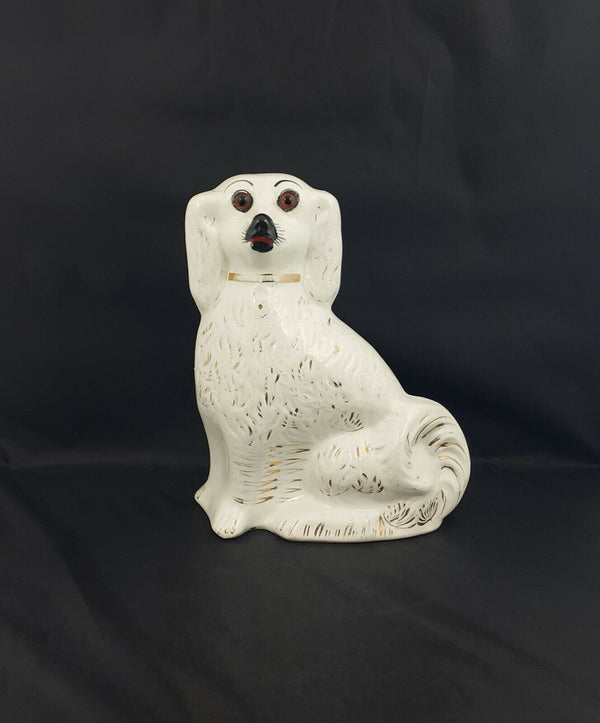 Staffordshire Large Porcelain Dog Facing Left