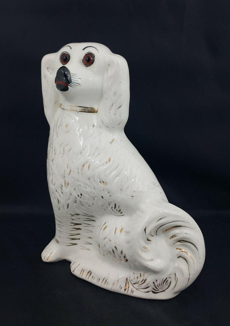 Staffordshire Large Porcelain Dog Facing Left