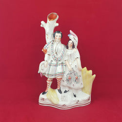 Staffordshire Spill Vase - Robert Burns and His Mary (≈1 Kg) - 526 STR