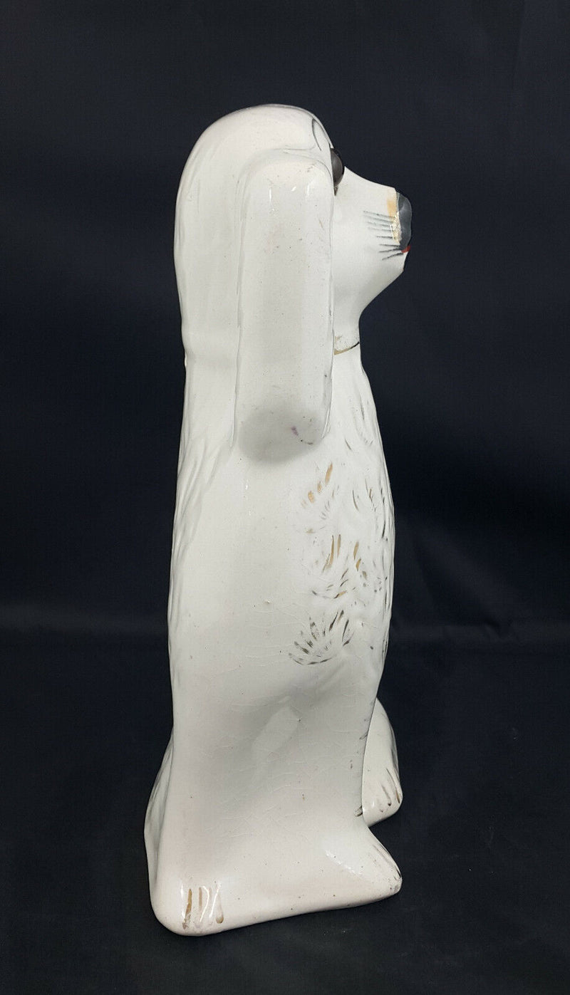 Staffordshire Large Porcelain Dog Facing Left