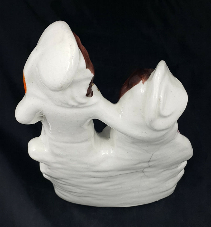 Staffordshire Flatback Figurine Beautiful Couple - Crack