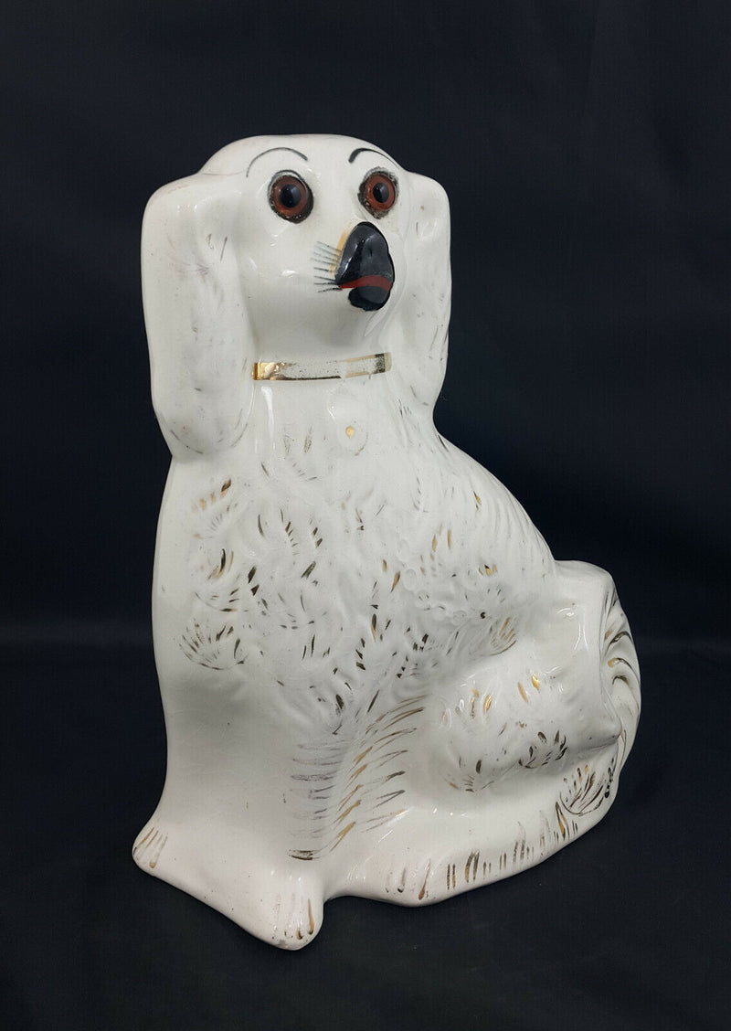 Staffordshire Large Porcelain Dog Facing Left