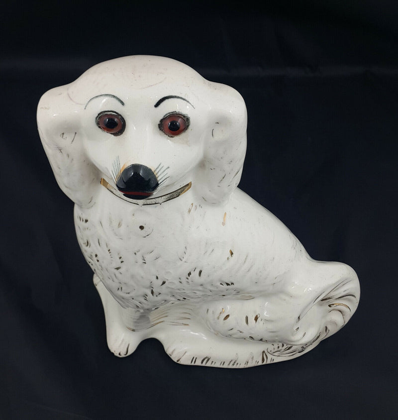 Staffordshire Large Porcelain Dog Facing Left