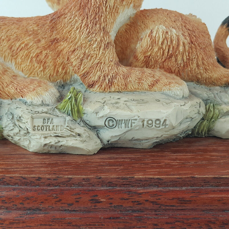 Border Fine Arts Figurine Lion Cubs (Damaged) - 7242 BFA