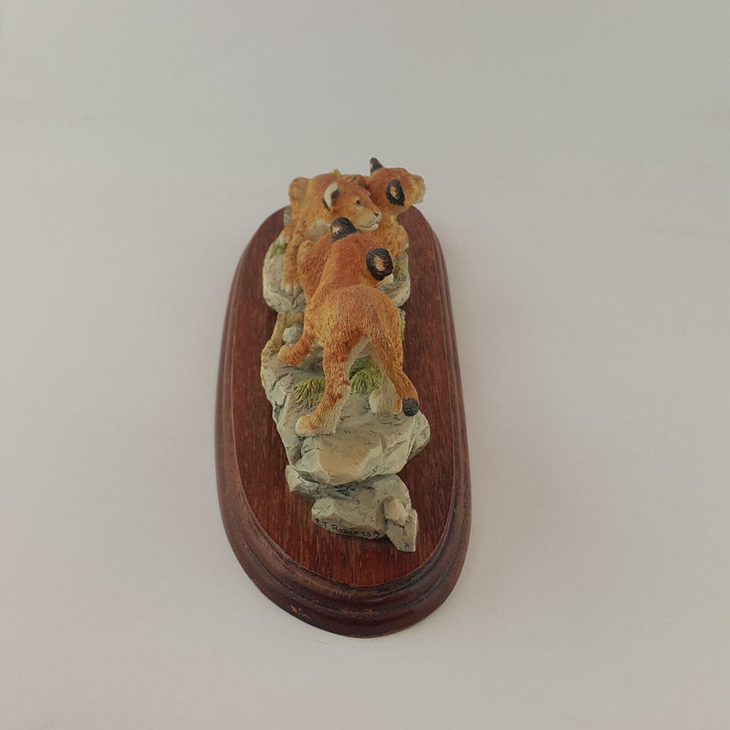 Border Fine Arts Figurine Lion Cubs (Damaged) - 7242 BFA