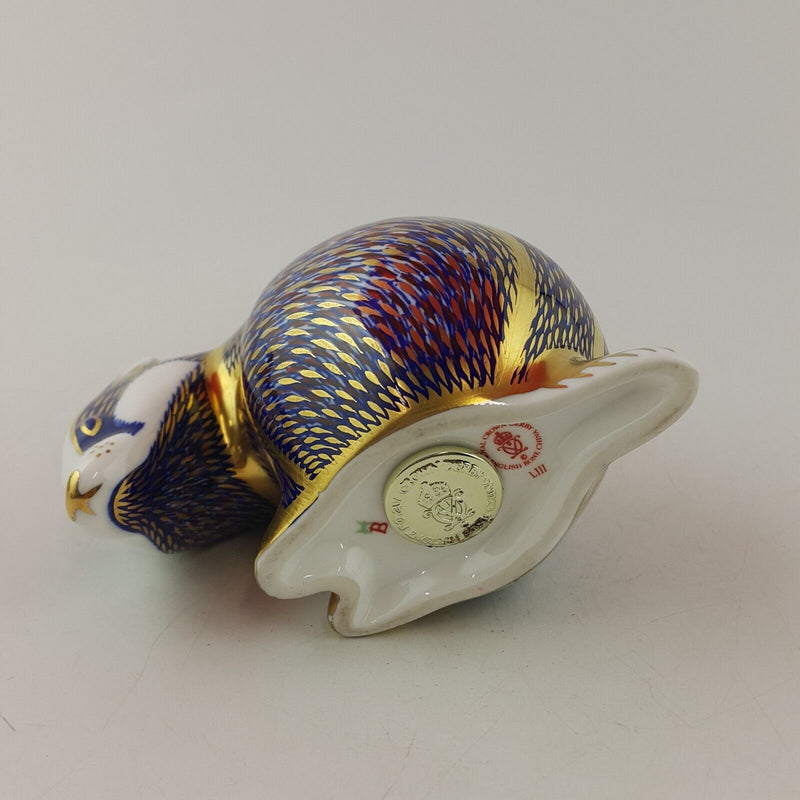 Royal Crown Derby Paperweight Badger Honey Weasel Gold Stopper - 8486 RCD