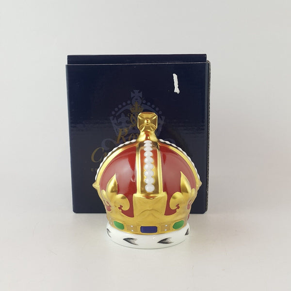 Royal Crown Derby Heraldic Crown Gold Stopper With CoA Boxed - 8058 RCD