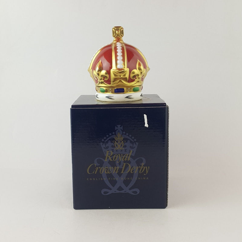 Royal Crown Derby Heraldic Crown Gold Stopper With CoA Boxed - 8058 RCD