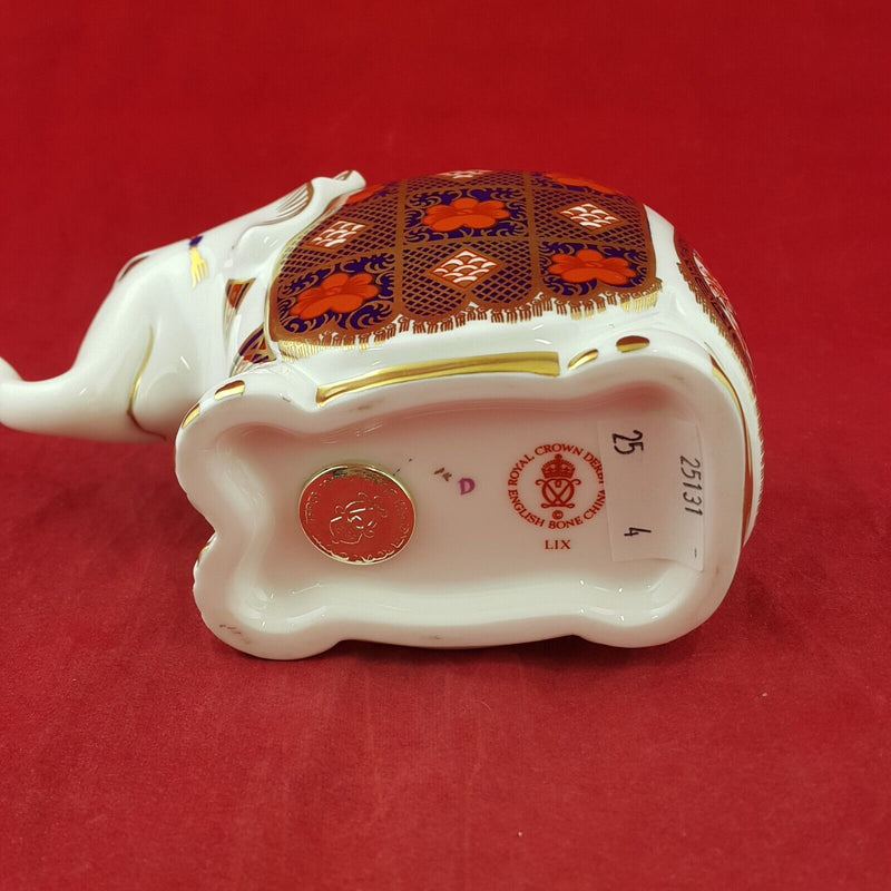 Royal Crown Derby Imari Pattern Small Elephant Gold Stopper - 8474 RCD