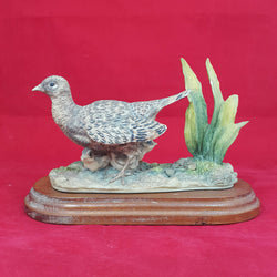 Border Fine Arts Dumfriesshire Scotland Female Pheasant & Chicks (Detached Tail)