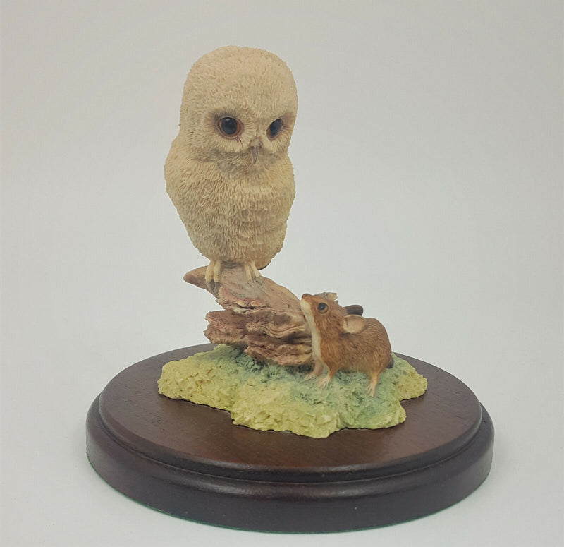 Border Fine Arts - Owlet and Mouse FE8 (with Wooden Base)