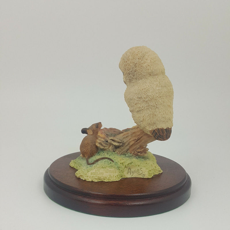 Border Fine Arts - Owlet and Mouse FE8 (with Wooden Base)