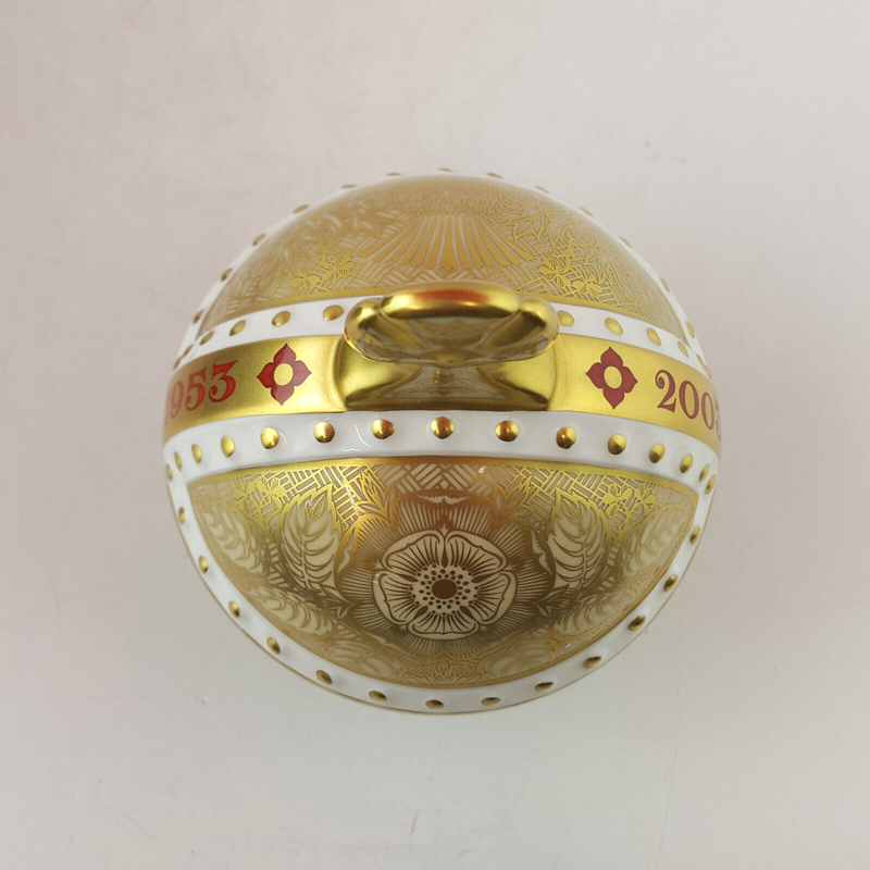 Royal Crown Derby Queen Elizabeth II Coronation Orb Gold (Boxed & CoA)- RCD 2800