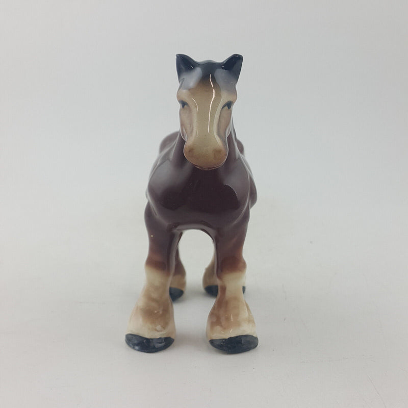 Unmarked Horse / Foal Porcelain Figurine - OP 3667