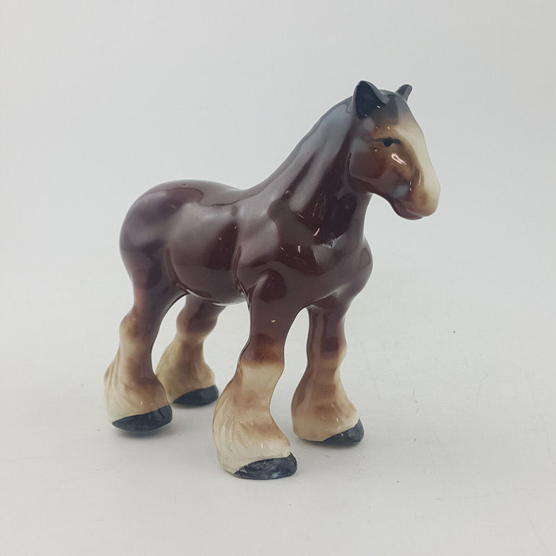 Unmarked Horse / Foal Porcelain Figurine - OP 3667