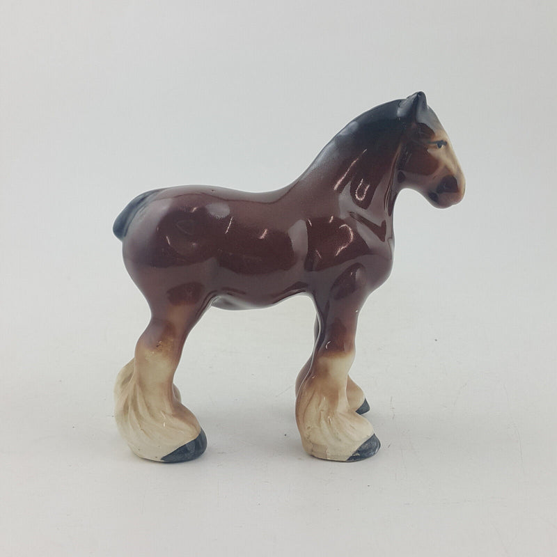 Unmarked Horse / Foal Porcelain Figurine - OP 3667