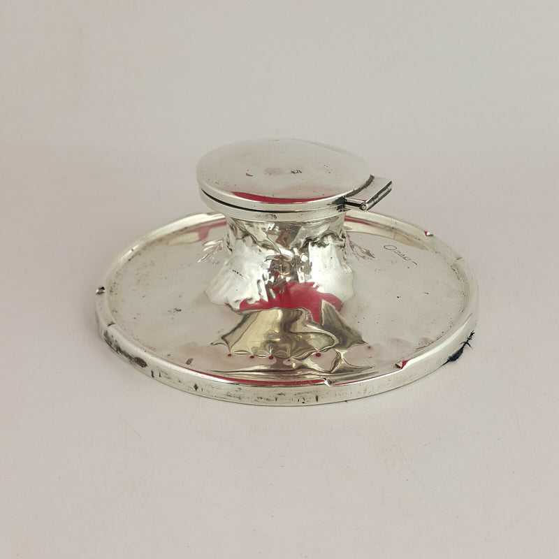 Antique Ink Well In Sterling Silver - NA 815