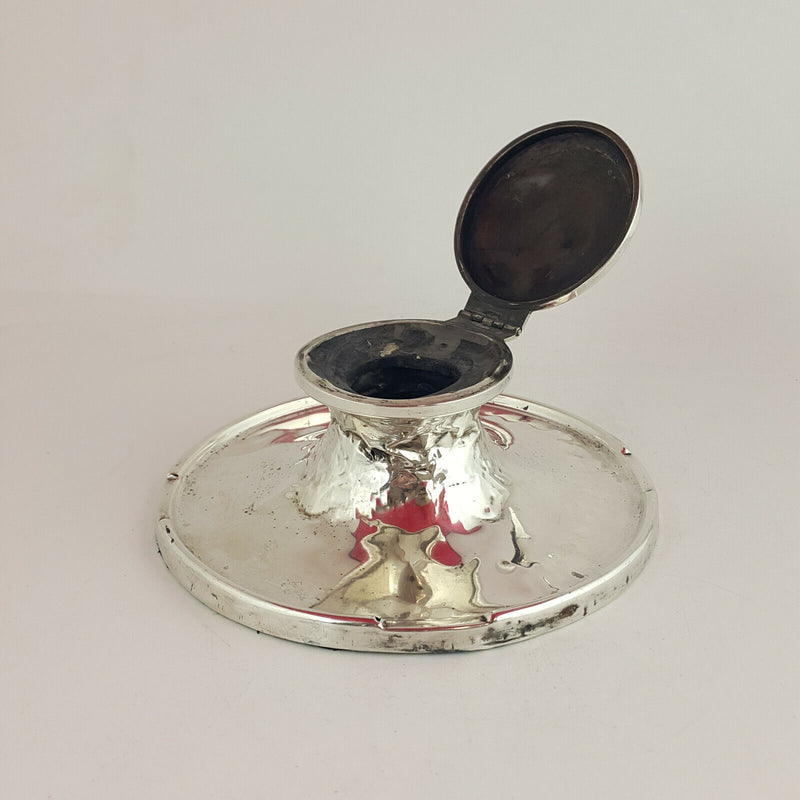 Antique Ink Well In Sterling Silver - NA 815