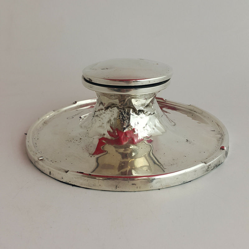 Antique Ink Well In Sterling Silver - NA 815