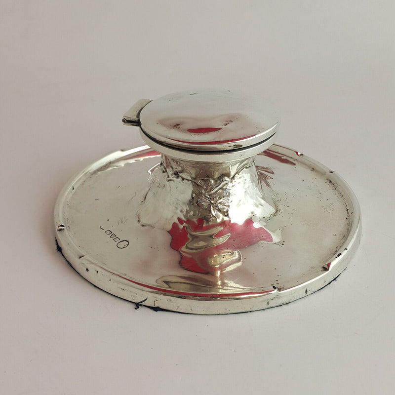 Antique Ink Well In Sterling Silver - NA 815