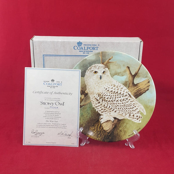 Coalport Decorative Plate - Snowy Owl Box & CoA - 7120 CP