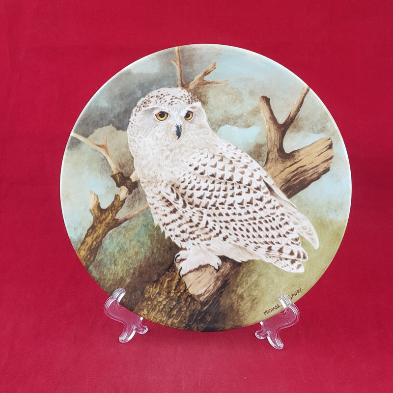 Coalport Decorative Plate - Snowy Owl Box & CoA - 7120 CP