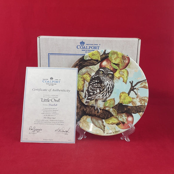 Coalport Decorative Plate 1990 - Eagle Owl with CoA & Box - 6769 CP