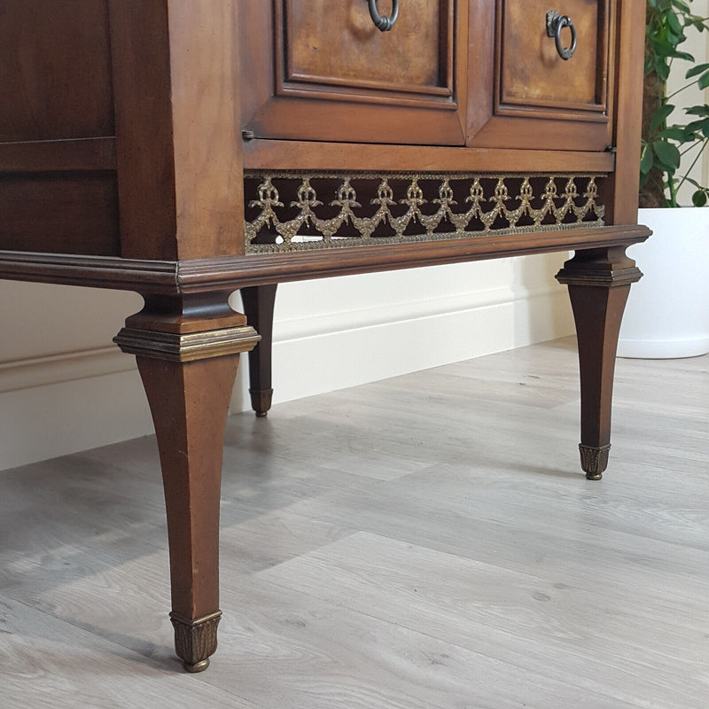 Pair 19th Century Design Mahogany Coffee Tables With Doored Storage - F152