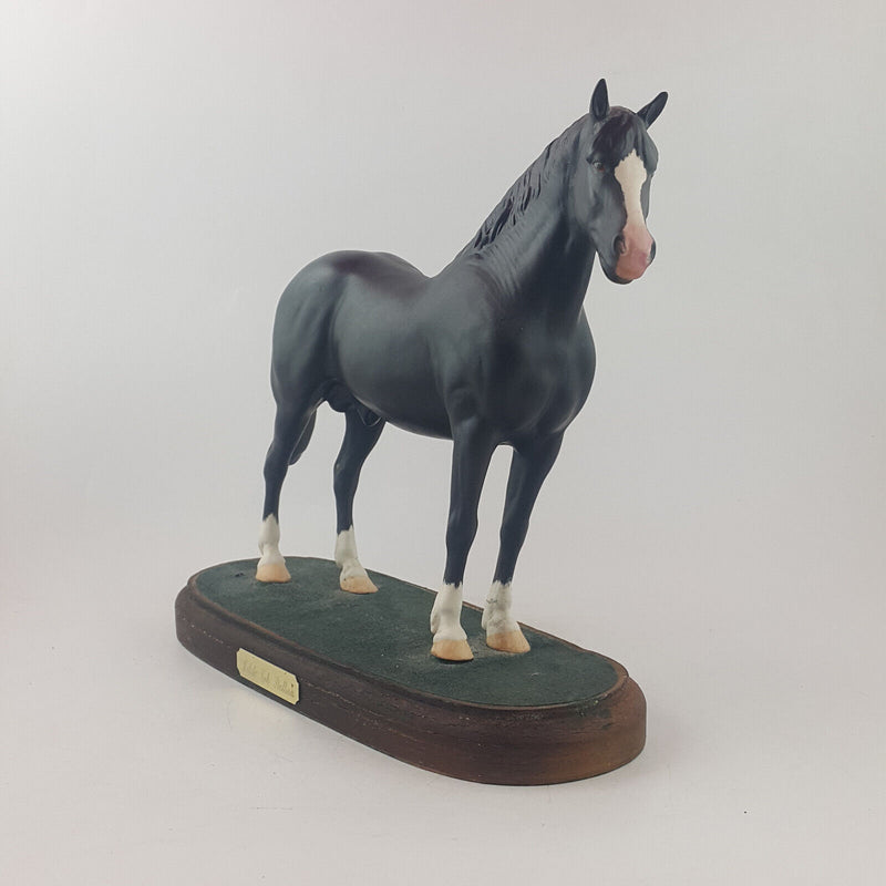 Beswick Horses - Welsh Cob Stallion A270 On Wooden Plinth - BSK 3643