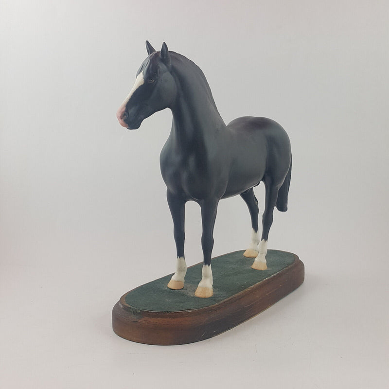 Beswick Horses - Welsh Cob Stallion A270 On Wooden Plinth - BSK 3643