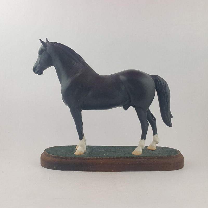 Beswick Horses - Welsh Cob Stallion A270 On Wooden Plinth - BSK 3643