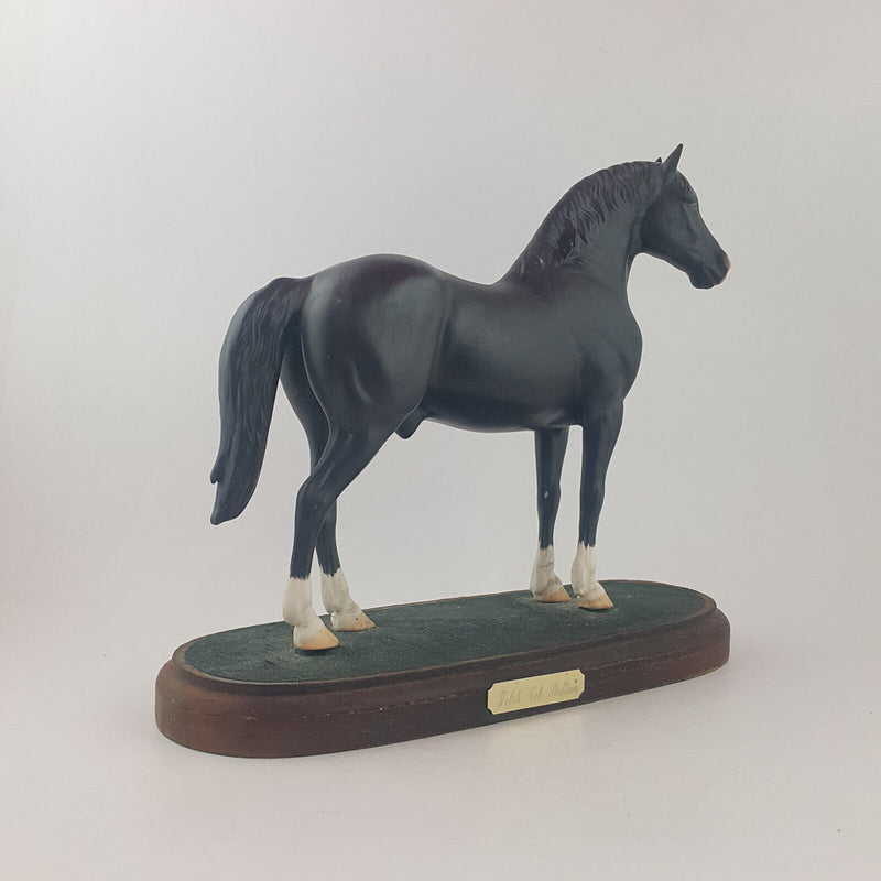 Beswick Horses - Welsh Cob Stallion A270 On Wooden Plinth - BSK 3643