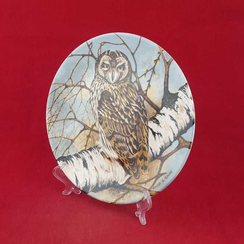 Coalport Decorative Plate - Short-Eared Owl Box & CoA - 7122 CP